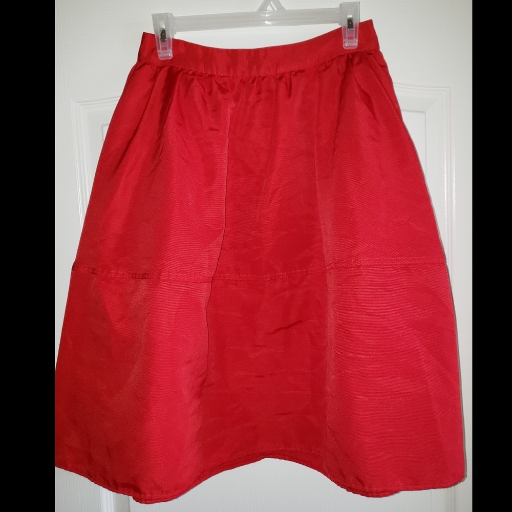 Red Midi Skirt